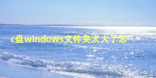 c盘windows文件夹太大了怎么清理 win7